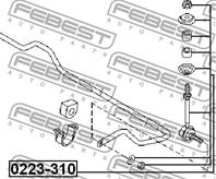 Стойка переднего стабилизатора NISSAN PRIMERA P10E 90-96/P11E L=165mm