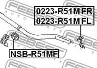 FEBEST 0223-R51MFR Тяга стабилизатора NISSAN PATHFINDER 05- пер.прав.