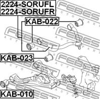 Рычаг KIA SORENTO 06- верхн.лев.