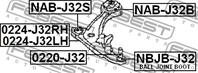 FEBEST 0224-J32LH Рычаг NISSAN TEANA 08- пер.подв.лев.