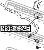 FEBEST NSB-C24F Втулка стабилизатора NISSAN SERENA 99-04/LEOPARD 96-99 пер. 26мм