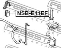 [nsbe11ef] febest втулка переднего стабилизатора