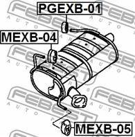 Подвеска глушителя MITSUBISHI LANCER 00-/OUTLANDER 06-