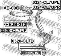 0320-CL7UP_опора шаровая переднего верхнего рычага