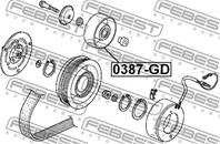 Ролик натяж. ремня конд. HONDA JAZZ/FIT GD 02-08