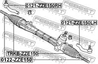 FEBEST TRKB-ZZE150 Пыльник рулевой рейки TOYOTA AURIS/COROLLA 06-