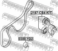 Ролик натяжной (компл-2шт) ford focus ii cb4 2008-2011 2187-cb4-kit