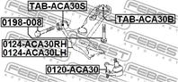 FEBEST TAB-ACA30S Сайлентблок рычага TOYOTA RAV4 05-13/AVENSIS 08-пер.подв.передн.