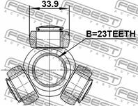 2116-FOC20_трипоид 23x33.9! Ford Focus II Cb4 2008-2011