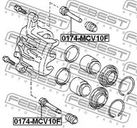 FEBEST 0174-MCV10F Втулка направляющая суппорта TOYOTA CAMRY 01-06 пер.