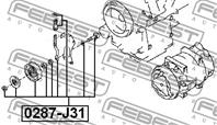 FEBEST 0287-J31 Ролик ремня приводного NISSAN MURANO/TEANA 03-08