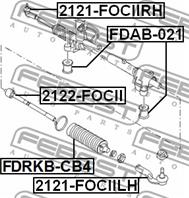 FEBEST 2121-FOCIIRH Наконечник р/т FORD FOCUS II 04- прав.