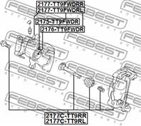 Суппорт зад l frd transit tt9 06-13