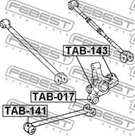 FEBEST TAB-141 Сайлентблок тяги TOYOTA CAMRY 01-06 зад.подв.