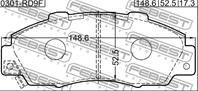 Колодки пер hon accord cf3/cf4/cf5/cl1/cl3 98-02