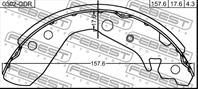 Барабанные тормозные колодки 0302GDR от компании FEBEST