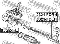 Нак.рул.тяги лев.HONDA CIVIC FD 2006-2012