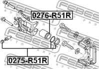 Ремкомплект задн суппорта nissan pathfinder r51m 2005-2013 0275-r51r