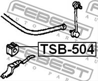 FEBEST TSB-504 Втулка стабилизатора TOYOTA AVENSIS D=16 97-03 зад.подв.