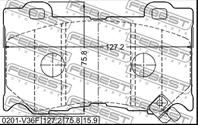 Колодки пер nis g35/37/25 sedan v36 06-15