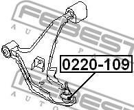 FEBEST 0220-109 Опора шаровая NISSAN MAXIMA (A32) 94-00 /CEFIRO 97- перед.подв.нижн.лев/прав.