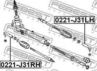 Нак.рул.тяги прав.NISSAN TEANA J31 2003-2008