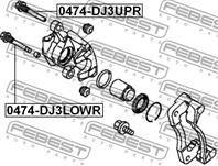 FEBEST 0474-DJ3UPR Втулка направляющая суппорта MITSUBISHI GALANT 96- пер.верхн.