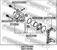 Суппорт задний правый mitsubishi pajero iv/montero v87w/v97w 2006- 0477-v97rr