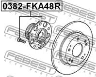 Ступица в сборе задняя honda civic fk 2006-2012 0382-fka48r