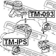 Опора двигат.зад.TOYOTA CALDINA ST215/CT216 4WD 1997-2002