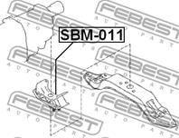 Опора двигателя (3-я) subaru / febest