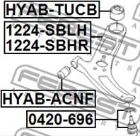 Рычаг HYUNDAI SOLARIS 1.4/1.6 10-передний левый