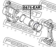 FEBEST 0476-EAR Поршень суппорта MITSUBISHI OUTLANDER 06-12/LANCER 07- зад.