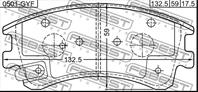 Колодки тормозные дисковые 0501-gyf
