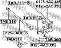 FEBEST TAB-300 Сайлентблок цапфы LEXUS RX300/330/350/RX400H зад.подв.