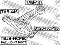 С/блок переднего рычага задний TOYOTA VERSO (2009&gt)/ YARIS (2005&gt)