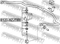 FEBEST 0123-HZJ78R Тяга стабилизатора TOYOTA LAND CRUISER 100 98-07 зад.подв.