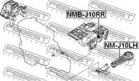 FEBEST NM-J10LH Опора двигателя NISSAN QASHQAI 06-/X-TRAIL 07- лев.