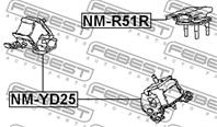 Опора двигателя Nissan Pathfinder R51M 05-