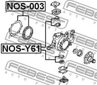 FEBEST NOS-003 Ремкомплект сальников ступицы NISSAN PATROL 97-