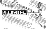 FEBEST NSB-C11XF Втулка стабилизатора NISSAN TIIDA 05- 22мм пер.