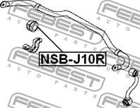 FEBEST NSB-J10R Втулка стабилизатора NISSAN QASHQAI 06- 19мм зад.