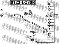 FEBEST 0123-LC80R Тяга стабилизатора TOYOTA LAND CRUISER 80 задн.подв.лев/прав.