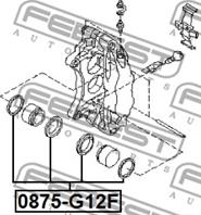 Ремкомплект передн суппорта subaru impreza g11 (00-07) 0875-g12f