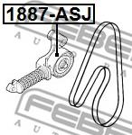 FEBEST 1887-ASJ Ролик ремня приводного OPEL ASTRA H/CORSA D 1.0-1.4