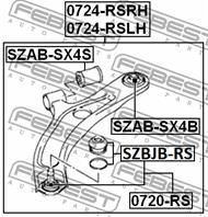 FEBEST SZAB-SX4S Сайлентблок рычага SUZUKI SX4 06-/SWIFT 03- пер.подв.перед.