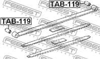 FEBEST TAB-119 Сайлентблок рессоры TOYOTA HIACE/HILUX 97- зад.