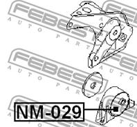 Опора двигат.зад. NISSAN AD VAN/WINGROAD Y11 1999-2004