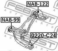 FEBEST 0220-C24 Опора шаровая NISSAN SERENA 99-04 пер.