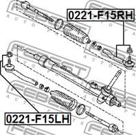 Наконечник правый nissan juke f15 2010-